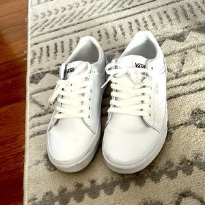 Vans white sneakers 8.5 like new